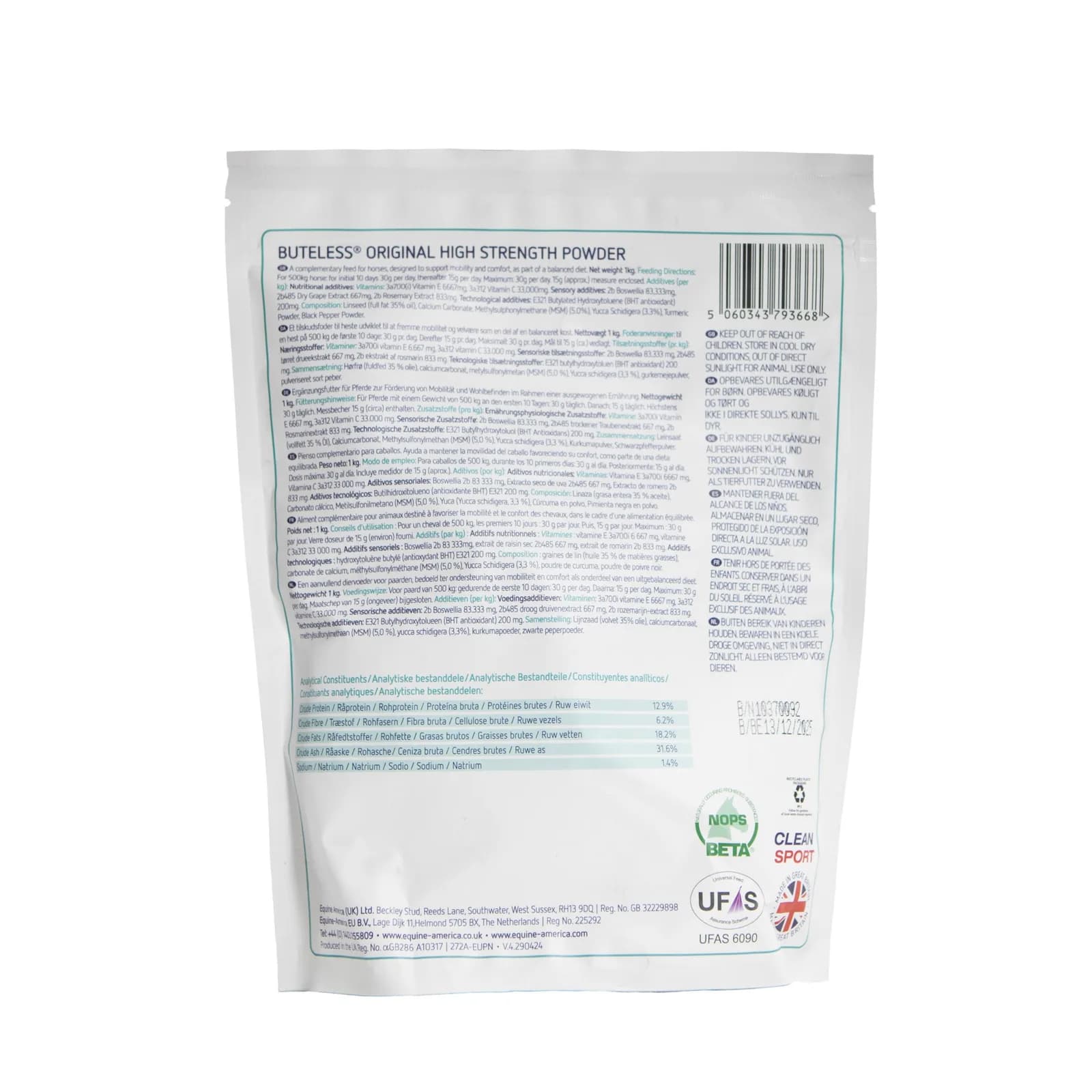 Equine America Buteless Original High Strength Powder — zdjęcie 3